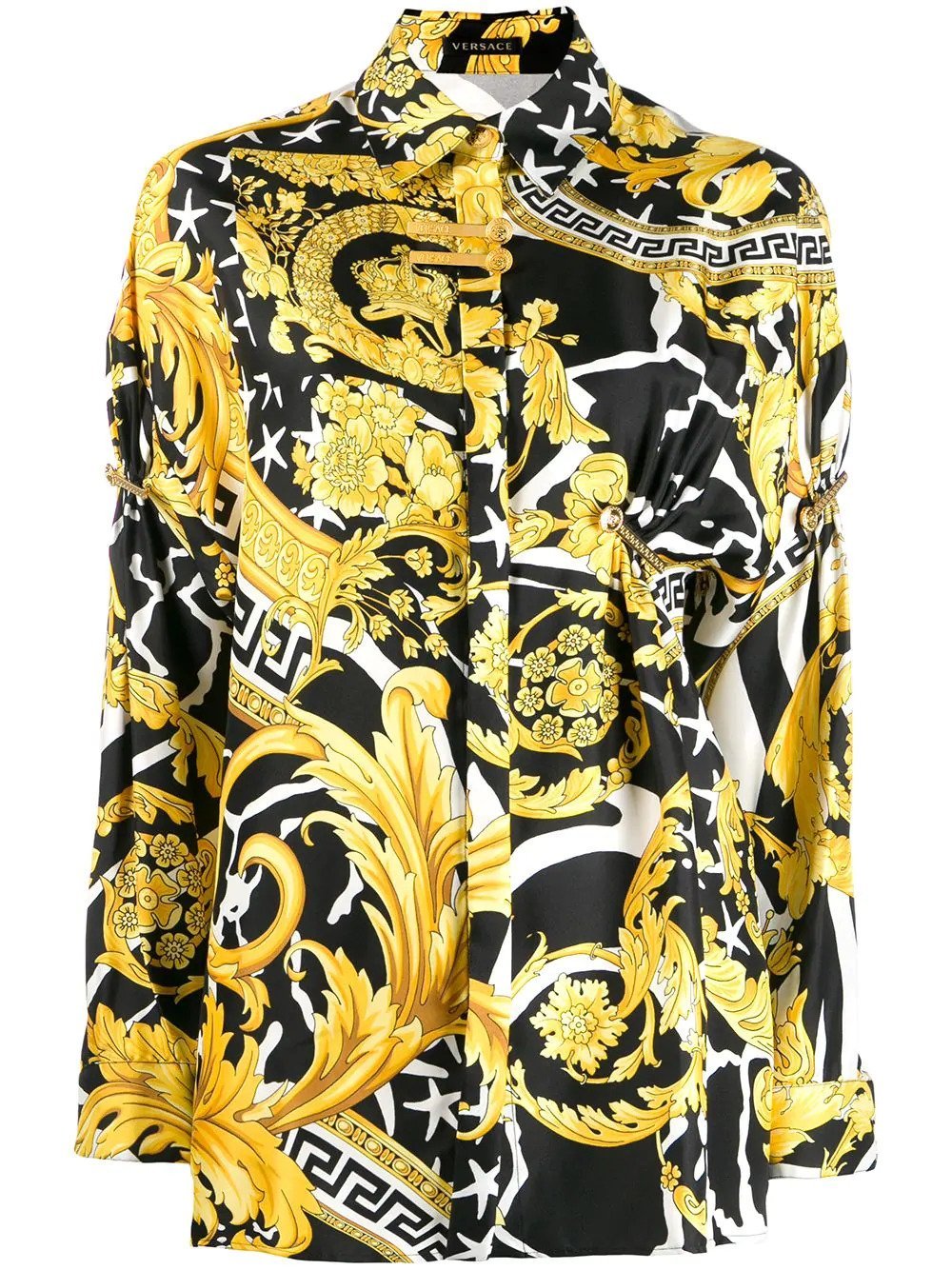 VERSACE Medusa clip baroque shirt