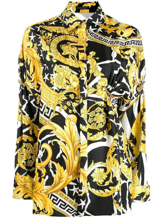 VERSACE Medusa clip baroque shirt